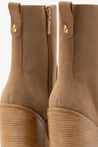James Bootie In Peanut Suede