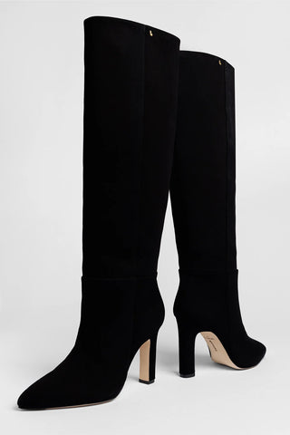 Cindy Hi Boot Black Suede Boot Larroudé