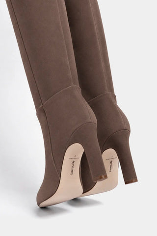 Cindy Hi Boot In Burnt Umber Suede Boot Larroudé