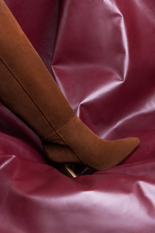 Cindy Boot Hi In Burnt Umber Suede