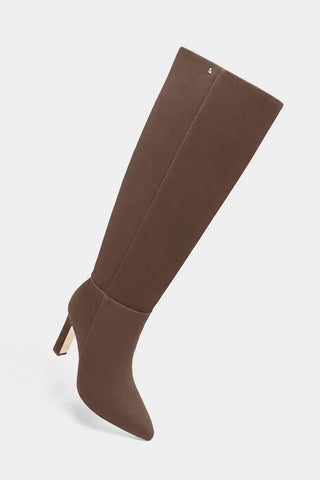 Cindy Hi Boot In Burnt Umber Suede Boot Larroudé
