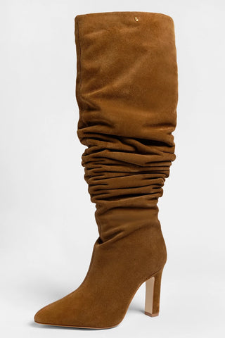 Cindy Slouch Boot Russet Suede Boot Larroudé