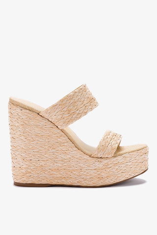 Pamela Wedge In Natural Raffia