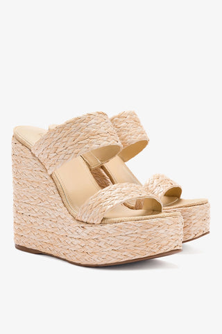 Pamela Wedge In Natural Raffia