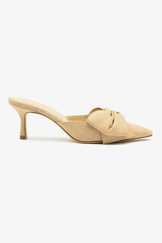 Mini Elle Pump In Beige Raffia