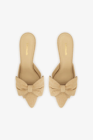 Mini Elle Pump In Beige Raffia