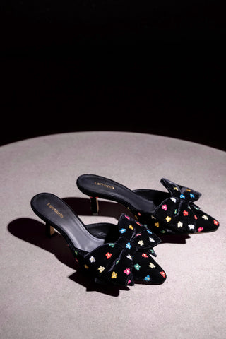 Mini Elle Pump In Black Velvet