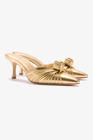 Mini Valerie Pump In Gold Metallic Leather