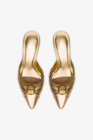 Mini Valerie Pump In Gold Metallic Leather