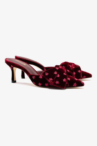 Mini Elle Pump In Wine Velvet