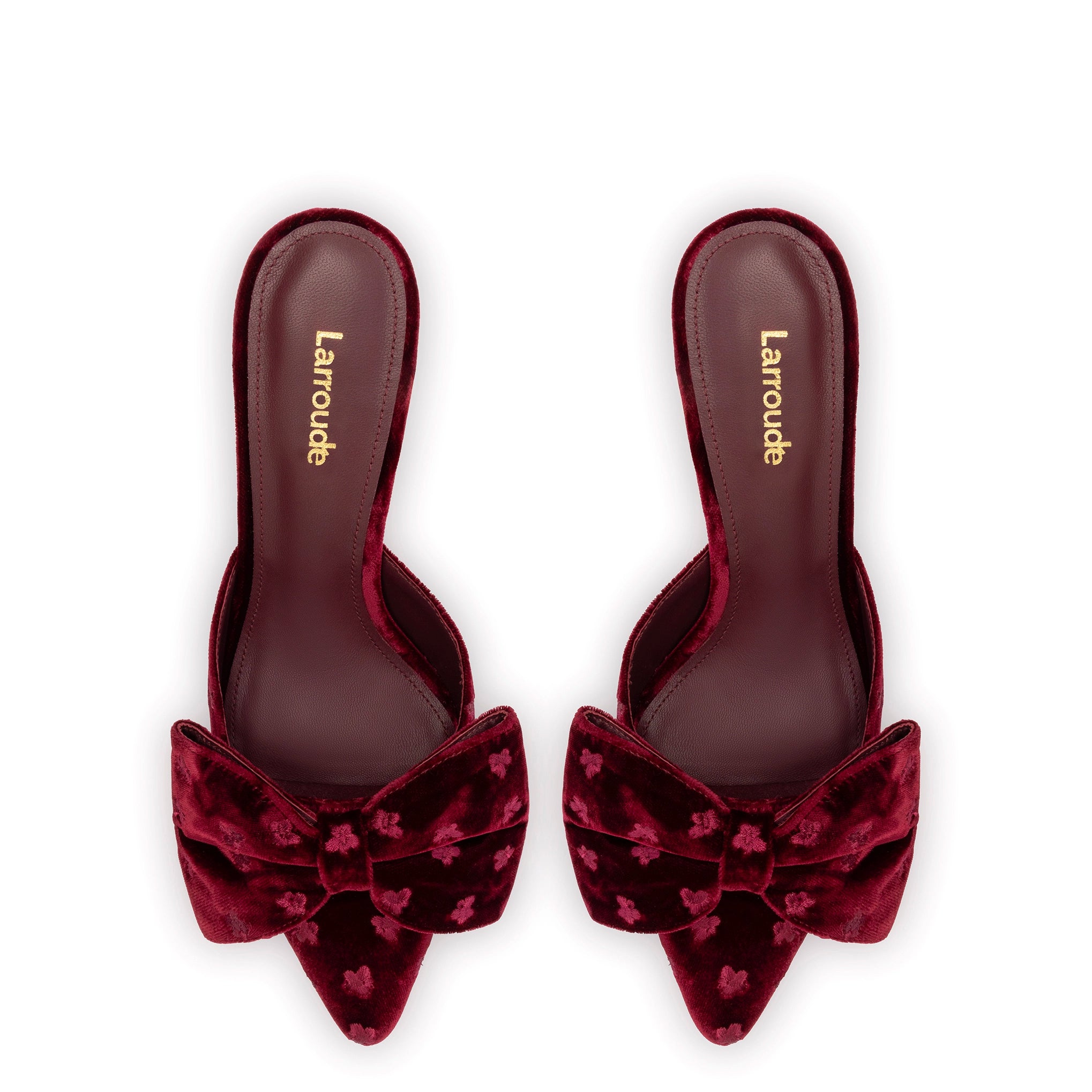 Mini Elle Pump In Wine Velvet