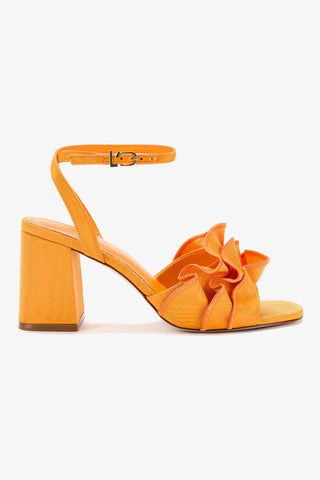 Selena Ruffle Sandal In Mango Fabric