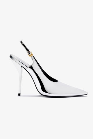 Larroudé x Altuzarra Pump In Silver Specchio