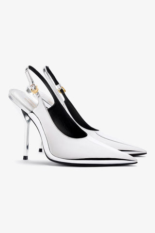 Larroudé x Altuzarra Pump In Silver Specchio