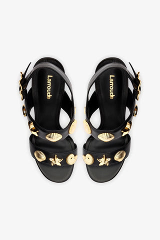 Madison Sandal In Black Leather