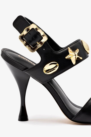 Madison Sandal In Black Leather