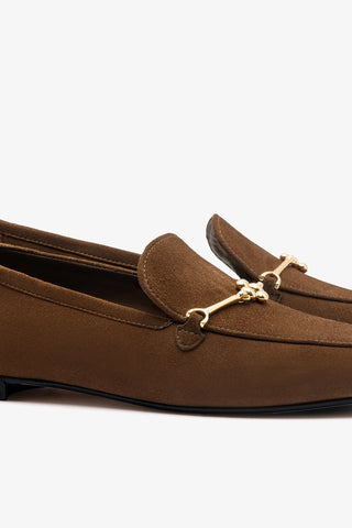 Katherine Loafer Burnt Umber Suede Loafer Larroudé