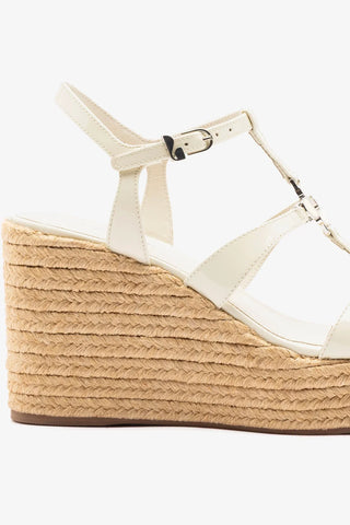 Hana Espadrille Sandal Ivory Leather Sandal Larroudé