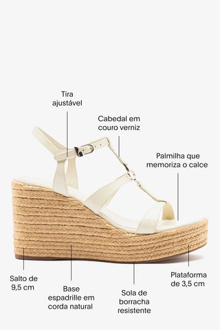 Hana Espadrille Sandal Ivory Leather Sandal Larroudé