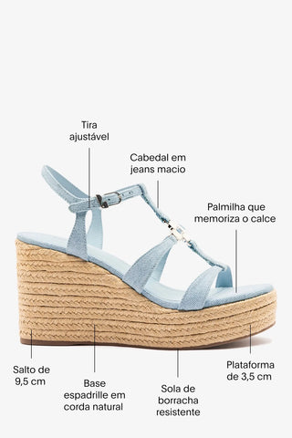 Hana Espadrille Sandal Maya Denim Sandal Larroudé