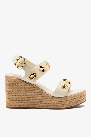 Madison Hi Espadrille In Ivory Saffiano
