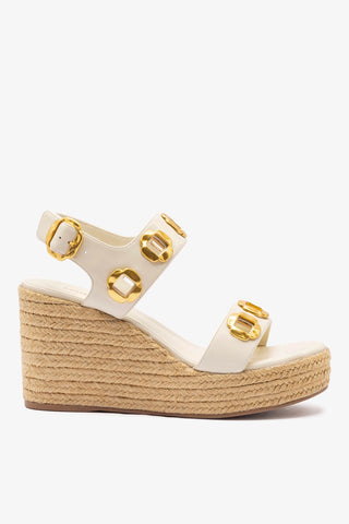 Milan Espadrille In Ivory Leather