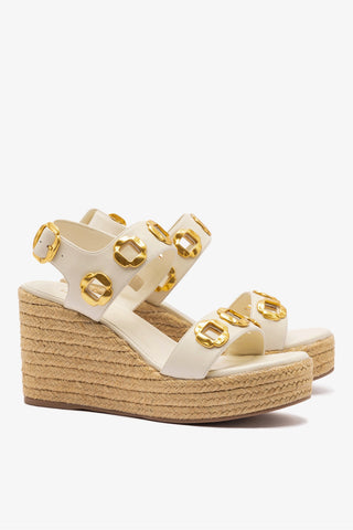 Milan Espadrille In Ivory Leather