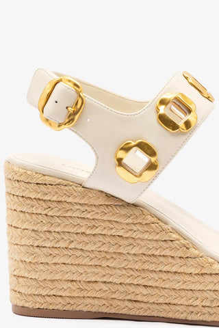 Milan Espadrille In Ivory Leather