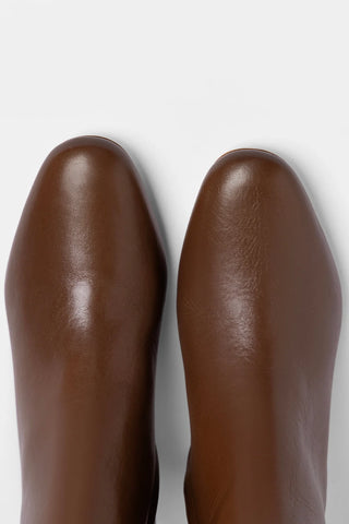 Gloria Boot Burnt Umber Leather Boot Larroudé