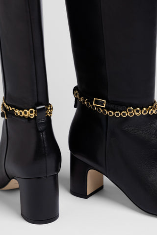Milanina Hi Boot Black Leather Boot Larroudé