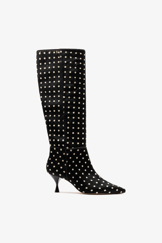 Georgia Boot Black Printed Hair Leather
