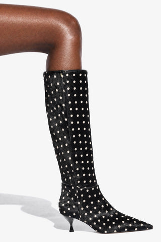 Georgia Boot Black Printed Hair Leather