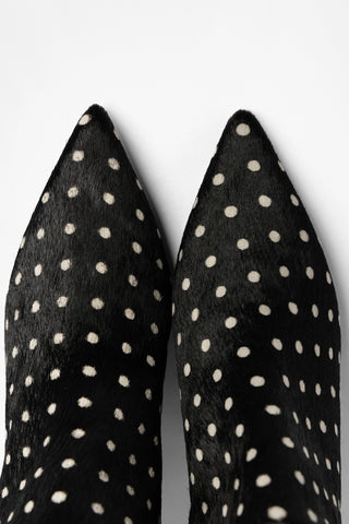 Georgia Boot Black Printed Hair Leather
