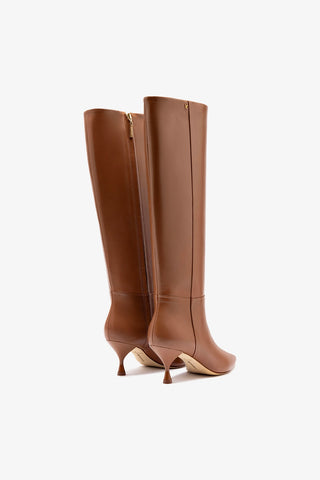 Georgia Boot In Caramel Leather Boot Larroudé