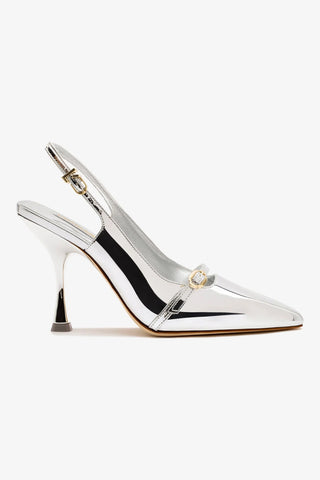 Ines Hi Pump in Silver Specchio