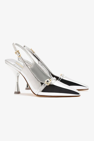 Ines Hi Pump in Silver Specchio