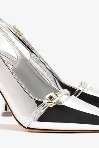 Ines Hi Pump in Silver Specchio