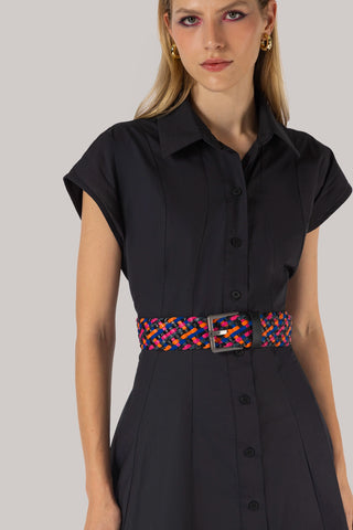 Jonathan Cohen by L.: Braided Belt Multicolor Leather Clothing Larroudé x Jonathan Cohen