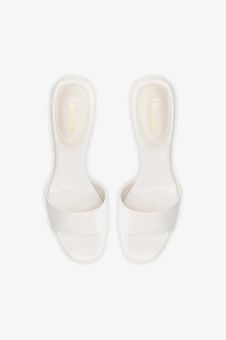 Greta Mule In White Patent Leather