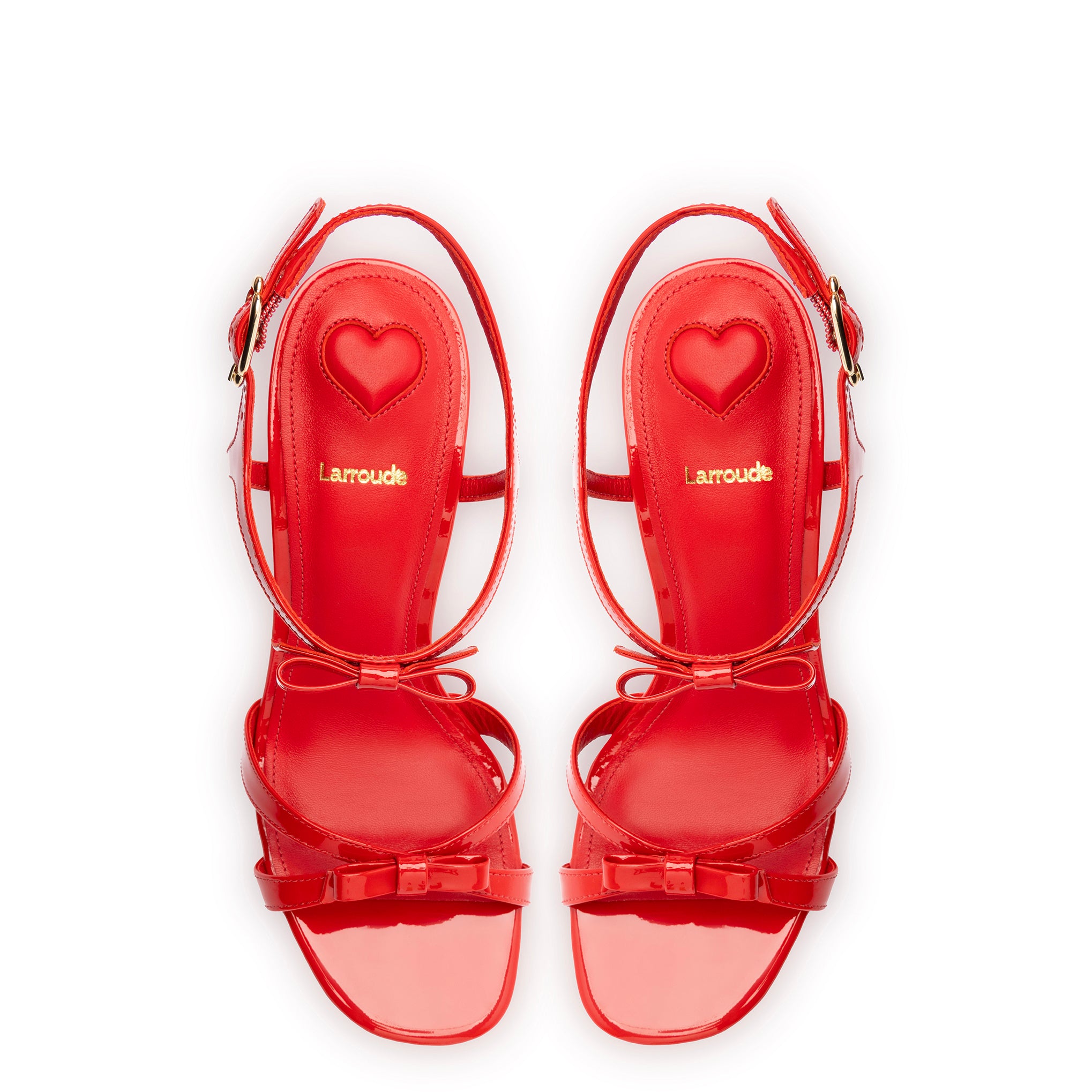 Brooks Sandal In Scarlet Patent Leather