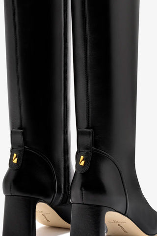 Alexis Hi Boot In Black Stretch Leather