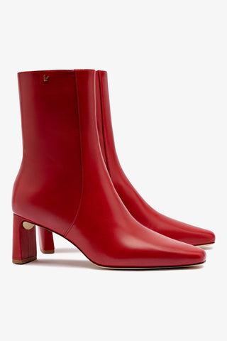 Alexis Bootie In Blood Red Leather