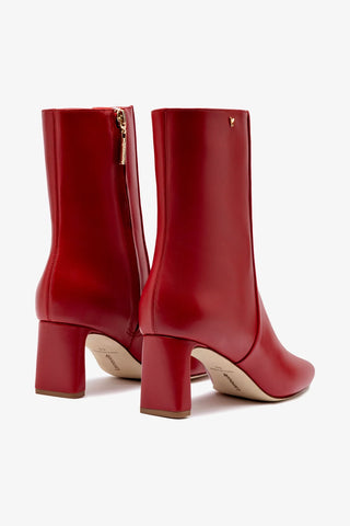 Alexis Bootie In Blood Red Leather