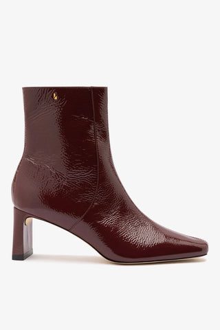 Alexis Boot Burgundy Patent Leather Boot Larroudé