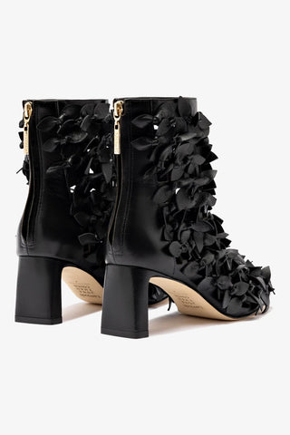 Larroude x Jonathan Cohen Alexis Bootie In Black Leather