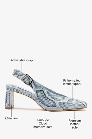 Katie Pump Maya Python Leather Pump Larroudé