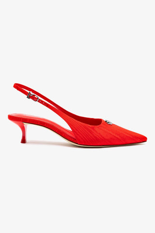 Maxine Pump In Red Fabric