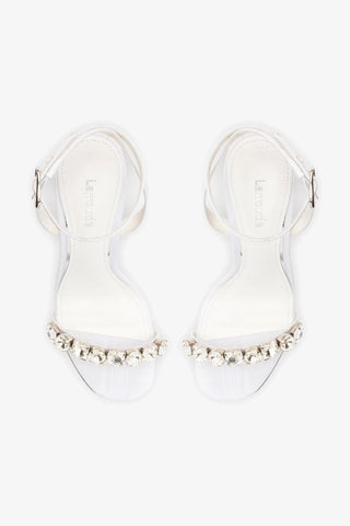 Calypso Sandal In White Fabric