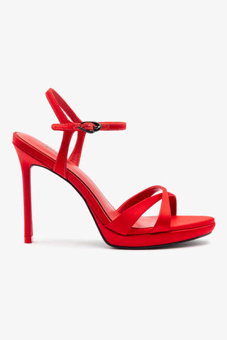 Angelina Sandal In Cherry Satin