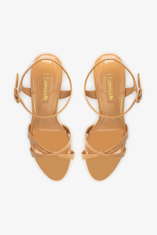 Angelina Sandal In Tan Patent Leather